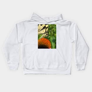 Yellow butterfly Kids Hoodie